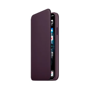 Кожаный чехол-книжка Apple Leather Folio Aubergine (MX092) для iPhone 11 Pro Max - Фото 3