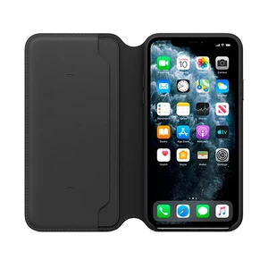 Кожаный чехол-книжка Apple Leather Folio Black (MX082) для iPhone 11 Pro Max MX082 - Фото 1