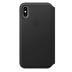 Кожаный чехол-книжка Apple Leather Folio Black (MRWW2) для iPhone XS | X MRWW2 - Фото 1