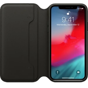 Кожаный чехол-книжка Apple Leather Folio Black (MRWW2) для iPhone XS | X - Фото 3