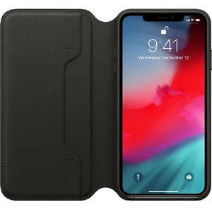 Кожаный чехол-книжка Apple Leather Folio Black (MRX22) для iPhone XS Max - Фото 4
