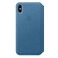 Кожаный чехол-книжка Apple Leather Folio Cape Cod Blue (MRX52) для iPhone XS Max MRX52 - Фото 1