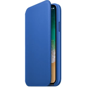 Шкіряний чохол-книжка Apple Leather Folio Electric Blue (MRGE2) для iPhone X | XS - Фото 3