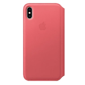 Шкіряний чохол-книжка Apple Leather Folio Peony Pink (MRX62) для iPhone XS Max MRX62 - Фото 1
