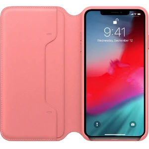 Шкіряний чохол-книжка Apple Leather Folio Peony Pink (MRX62) для iPhone XS Max - Фото 3