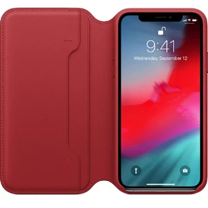 Шкіряний чохол-книжка Apple Leather Folio (PRODUCT) RED (MRWX2) для iPhone XS | X - Фото 3