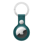 Шкіряний брелок з кільцем Apple Leather Key Ring Forest Green (MM073) для AirTag
