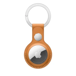 Шкіряний брелок з кільцем Apple Leather Key Ring Golden Brown (MMFA3) для AirTag MMFA3 - Фото 1