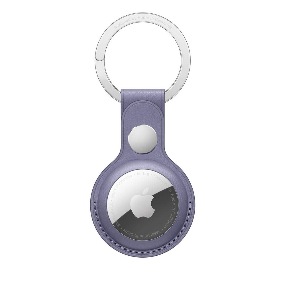 Кожаный брелок с кольцом Apple Leather Key Ring Wisteria (MMFC3) для AirTag