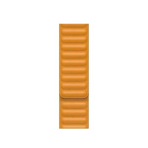 Кожаный ремешок Apple Leather Link California Poppy для Apple Watch 44mm (S | M) Series SE | 6 | 5 | 4 (MY9P2) - Фото 2