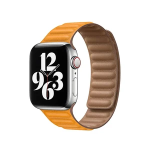 Кожаный ремешок Apple Leather Link California Poppy для Apple Watch 44mm (S | M) Series SE | 6 | 5 | 4 (MY9P2) MY9P2 - Фото 1