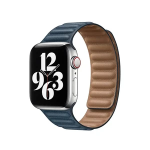 Кожаный ремешок Apple Leather Link Baltic Blue для Apple Watch 40mm (S | M) Series SE | 6 | 5 | 4 (MY982) MY982 - Фото 1
