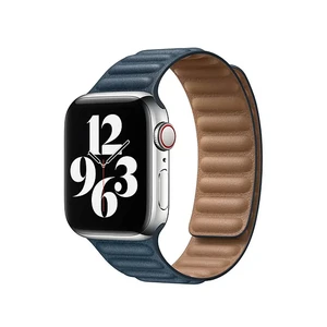 Шкіряний ремінець Apple Leather Link Baltic Blue для Apple Watch 44mm (S | M) Series SE | 6 | 5 | 4 (MY9K2) MY9K2 - Фото 1