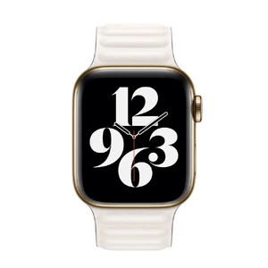 Шкіряний ремінець Apple Leather Link Chalk (MJKE3) для Apple Watch 38mm | 40mm | 41mm (M | L) Series - Фото 2