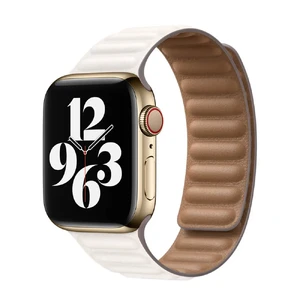 Шкіряний ремінець Apple Leather Link Chalk (MJKD3) для Apple Watch 38mm | 40mm | 41mm (S | M) Series Series MJKD3 - Фото 1
