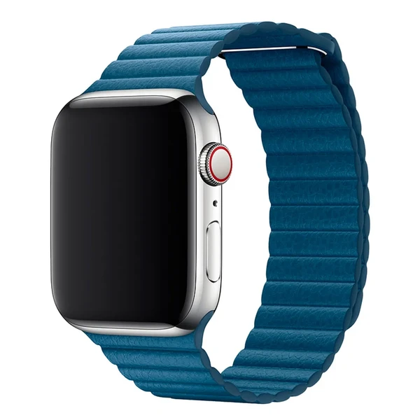 Ремінець Apple Leather Loop Cape Cod Blue Medium (MTH92) для Apple Watch Ultra 49mm | 45mm | 44mm | 42mm в Ужгороді