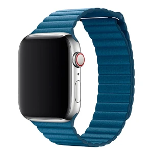Ремешок Apple  Leather Loop Cape Cod Blue Large (MTHA2) для Apple Watch Ultra 49mm | 45mm | 44mm | 42mm MTHA2 - Фото 1