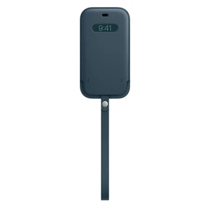 Кожаный чехол-бумажник Apple Leather Sleeve with MagSafe Baltic Blue (MHYH3) для iPhone 12 Pro Max - Фото 3