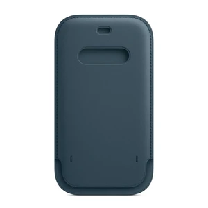 Кожаный чехол-бумажник Apple Leather Sleeve with MagSafe Baltic Blue (MHYH3) для iPhone 12 Pro Max