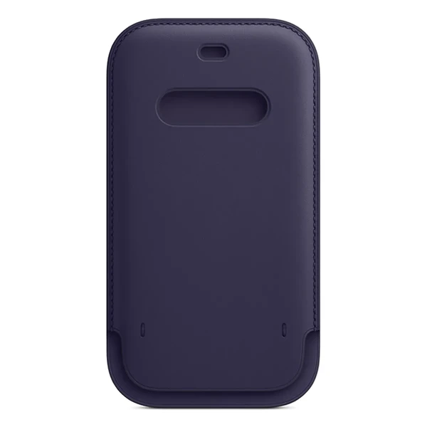 Кожаный чехол-бумажник Apple Leather Sleeve with MagSafe Deep Violet (MK0A3) для iPhone 12 | 12 Pro в Виннице