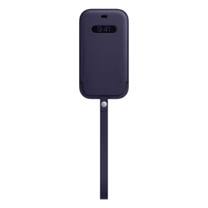 Шкіряний чохол-гаманець Apple Leather Sleeve with MagSafe Deep Violet (MK093) для iPhone 12 mini - Фото 3