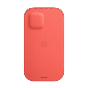 Шкіряний чохол-гаманець Apple Leather Sleeve with MagSafe Pink Citrus (MHYA3) для iPhone 12 | 12 Pro - Фото 2