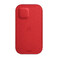 Кожаный чехол-бумажник Apple Leather Sleeve with MagSafe Product Red (MHMR3) для iPhone 12 mini - Фото 2