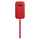 Кожаный чехол-бумажник Apple Leather Sleeve with MagSafe Product Red (MHMR3) для iPhone 12 mini - Фото 3