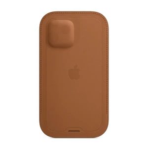 Кожаный чехол-бумажник Apple Leather Sleeve with MagSafe Saddle Brown (MHYG3) для iPhone 12 Pro Max - Фото 2