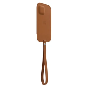 Кожаный чехол-бумажник Apple Leather Sleeve with MagSafe Saddle Brown (MHYG3) для iPhone 12 Pro Max - Фото 4