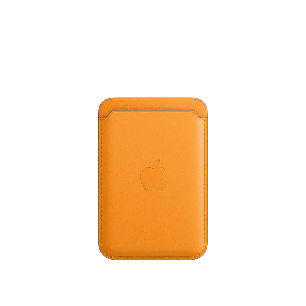 Кожаный чехол-бумажник Apple Leather Wallet California Poppy (MHLP3) для iPhone 15 | 14 | 13 | 12