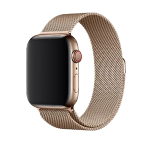 Металевий ремінець Apple Milanese Loop Gold (MTU72) для Apple Watch Ultra 49mm | 45mm | 44mm | 42mm MTU72 - Фото 1
