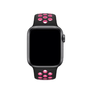 Ремінець Apple Nike Sport Band Black | Pink Blast Twist (MWU72) для Apple Watch 41mm | 40mm | 38mm - Фото 2
