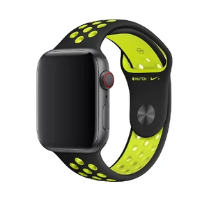 Ремешок Apple Nike Sport Band Black | Volt (MTMW2 / MQ2Q2) для Apple Watch Ultra 49mm | 45mm | 44mm | 42mm MTMW2 / MQ2Q2 - Фото 1