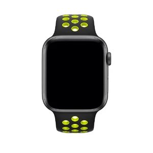 Ремешок Apple Nike Sport Band Black | Volt (MTMW2 / MQ2Q2) для Apple Watch Ultra 49mm | 45mm | 44mm | 42mm - Фото 2