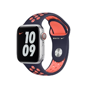 Ремінець Apple Nike Sport Band Blue Black | Bright Mango для Apple Watch Ultra 49mm | 45mm | 44mm | 42mm Series  (MG3X3) MG3X3 - Фото 1