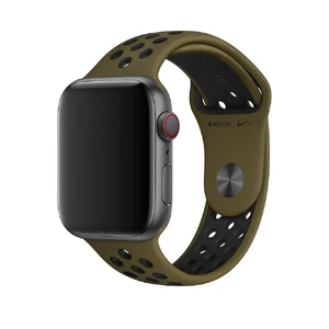 Ремінець Apple Nike Sport Band Olive Flak | Black (MTP42) для Apple Watch Ultra 49mm | 45mm | 44mm | 42mm MTP42 - Фото 1