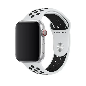 Ремінець Apple Nike Sport Band Pure Platinum | Black (MTMY2) для Apple Watch Ultra 49mm | 45mm | 44mm | 42mm MTMY2 - Фото 1