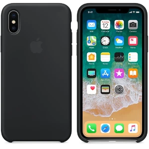 Черный силиконовый чехол Apple Silicone Case Black (MQT12) для iPhone X - Фото 3