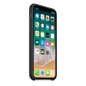 Черный силиконовый чехол Apple Silicone Case Black (MQT12) для iPhone X - Фото 4