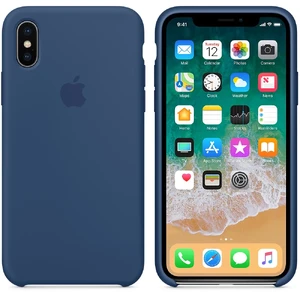 Силиконовый чехол Apple Silicone Case Blue Cobalt (MQT42) для iPhone X - Фото 3