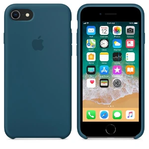 Силиконовый чехол Apple Silicone Case Cosmos Blue (MR692) для iPhone SE 3 | SE 2 | 8 | 7 - Фото 3