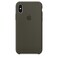 Силиконовый чехол Apple Silicone Case Dark Olive (MR522) для iPhone X MR522 - Фото 1