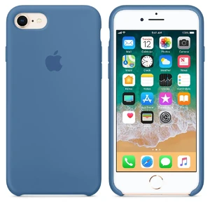 Силіконовий чохол Apple Silicone Case Denim Blue (MRFR2) для iPhone SE 3 | SE 2 | 8 | 7 - Фото 2