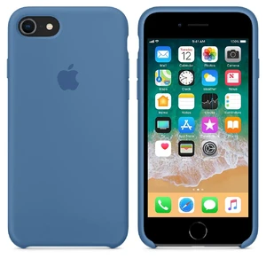 Силіконовий чохол Apple Silicone Case Denim Blue (MRFR2) для iPhone SE 3 | SE 2 | 8 | 7 - Фото 3