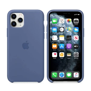 Силіконовий чохол Apple Silicone Case Linen Blue (MY122) для iPhone 11 Pro Max MY122 - Фото 1