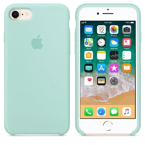 Силиконовый чехол Apple Silicone Marine Green (MRR72) для iPhone SE 3 | SE 2 | 8 | 7 - Фото 2