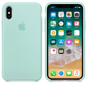 Силиконовый чехол Apple Silicone Case Marine Green (MRRE2) для iPhone X - Фото 2
