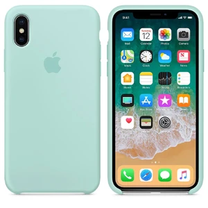 Силиконовый чехол Apple Silicone Case Marine Green (MRRE2) для iPhone X - Фото 3