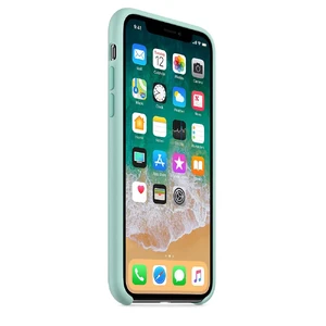 Силиконовый чехол Apple Silicone Case Marine Green (MRRE2) для iPhone X - Фото 4